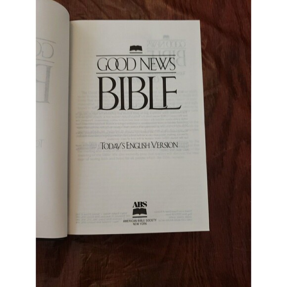 Good News Bible Todays English Version ABS-1992 Black Hardcover - Picture 2 of 8